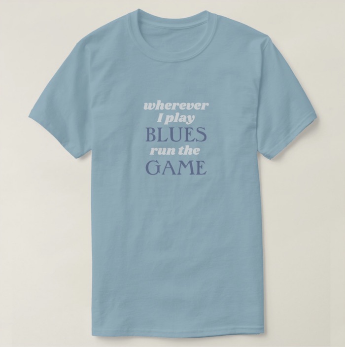 Blues run the game t shirt design